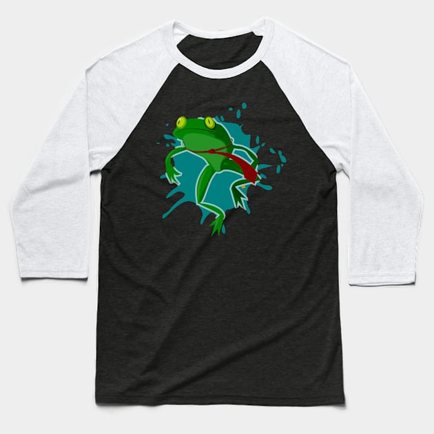 Avoiding traffic: like a frog Baseball T-Shirt by vhzc